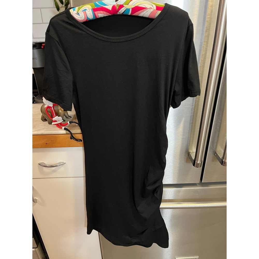 Little black dress by shein  short sleeve all cotton the detail on the leg great